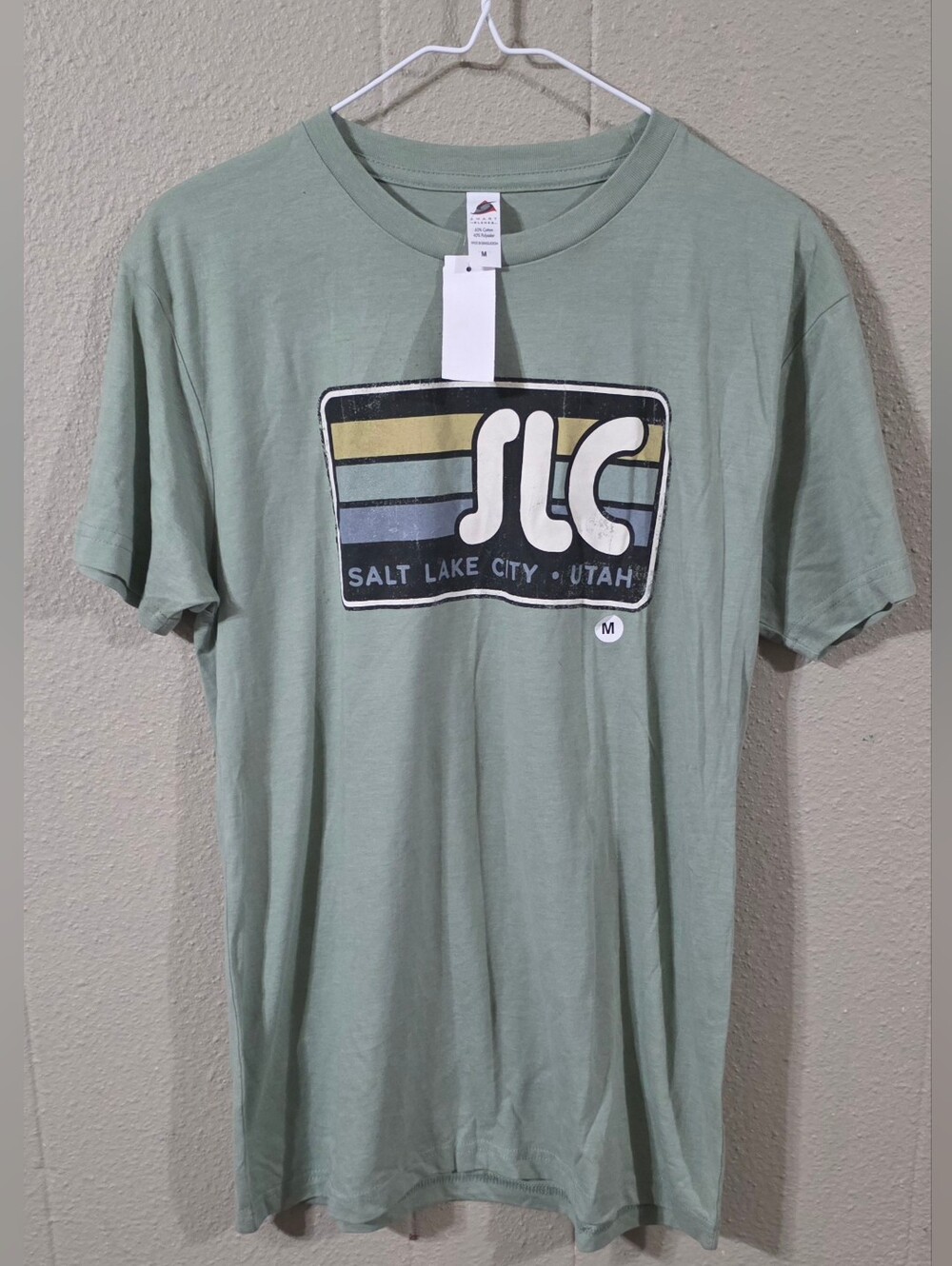 Nwt Men's SLC Salt Lake City Graphic Tee - Sage Green Sz M